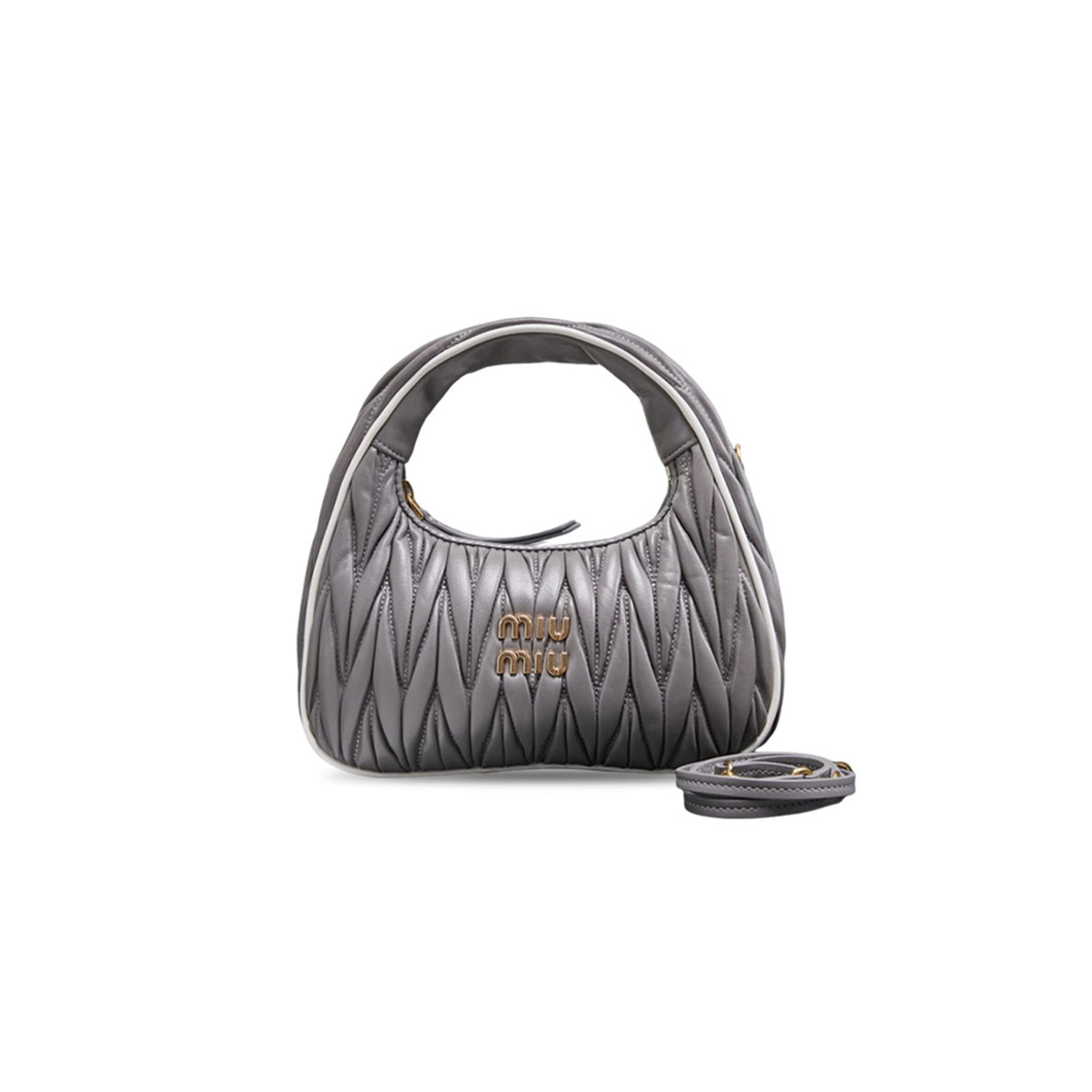 MIU MIU MINI WANDER MATELASSÉ SHOULDER BAG 5BC125 (20*19*6cm)